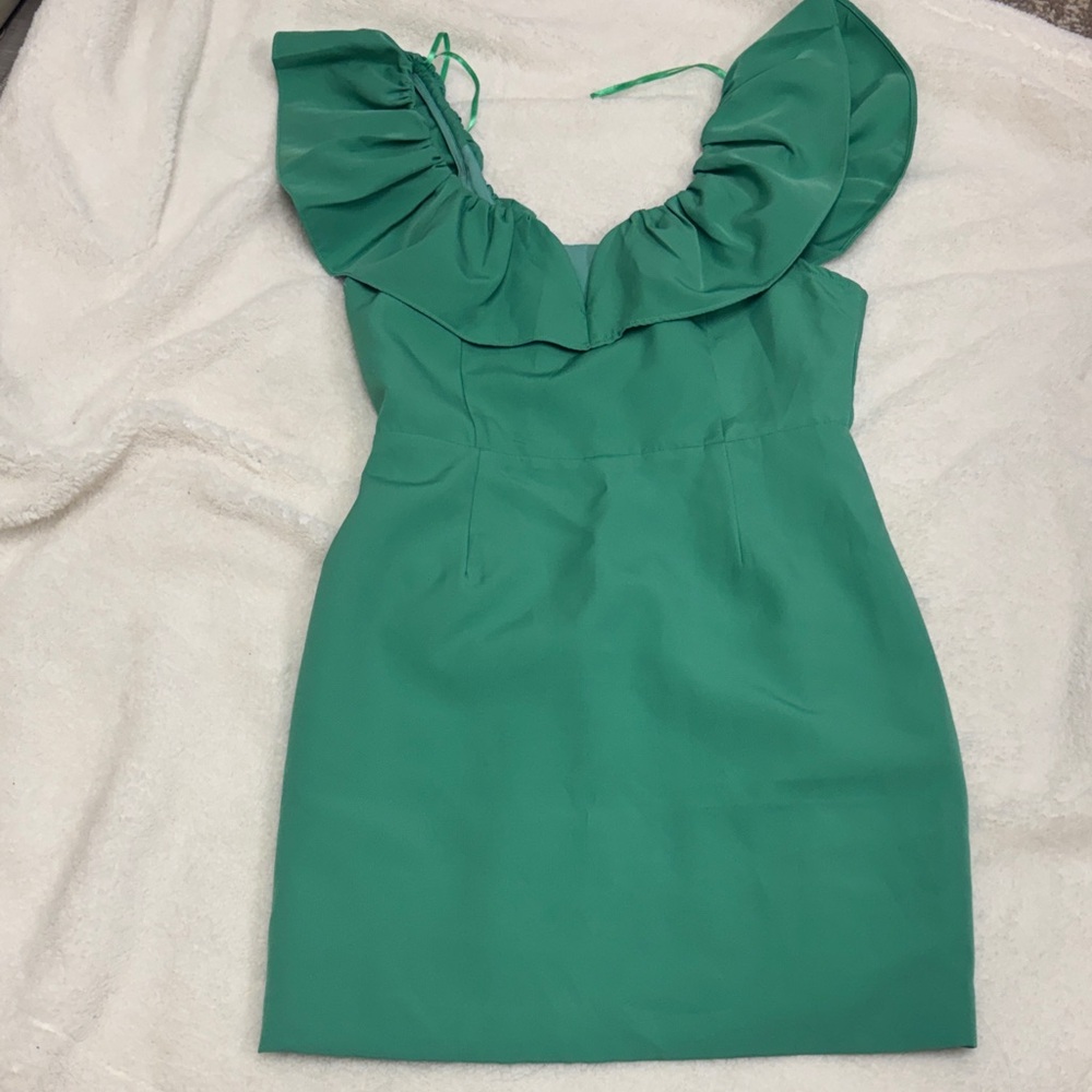DO+BE Green Ruffle Dress